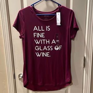 NWT- wine tee